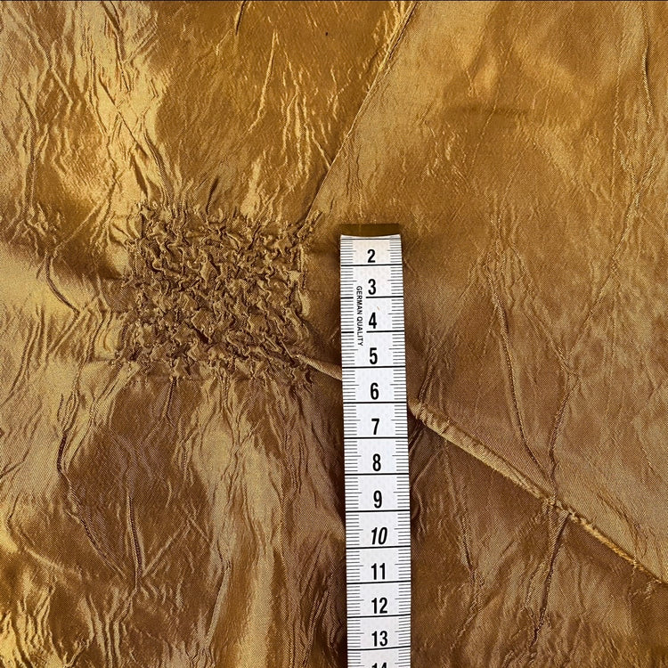 Geometric Boro Puckered Taffeta - Gold