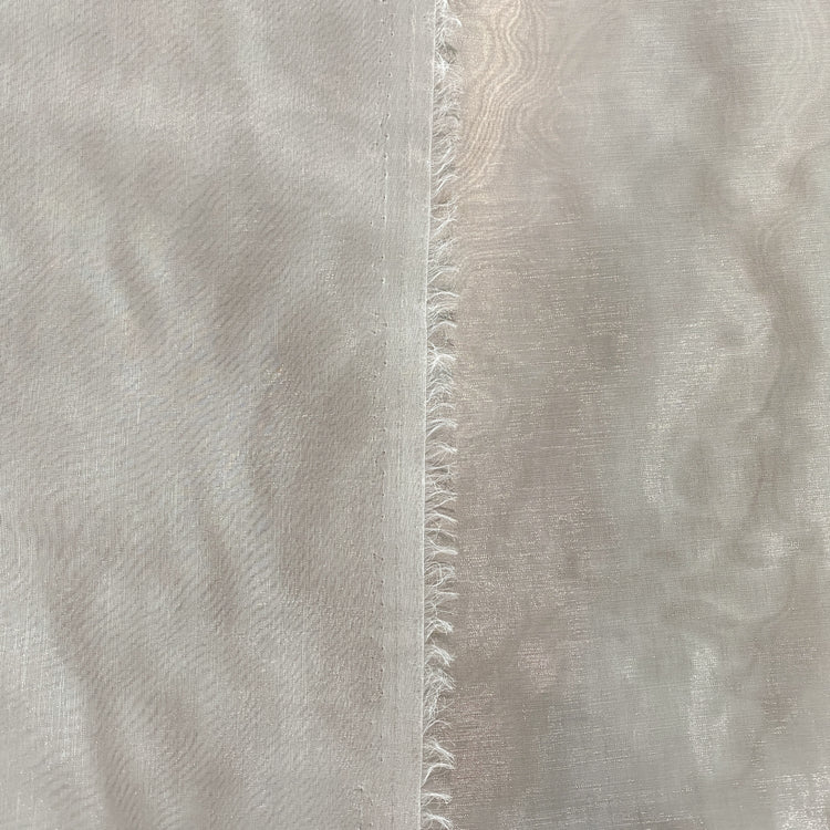Liquid Steel Organza - White