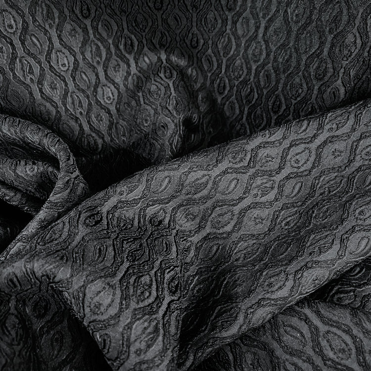 Raised Geometric Jacquard - Black