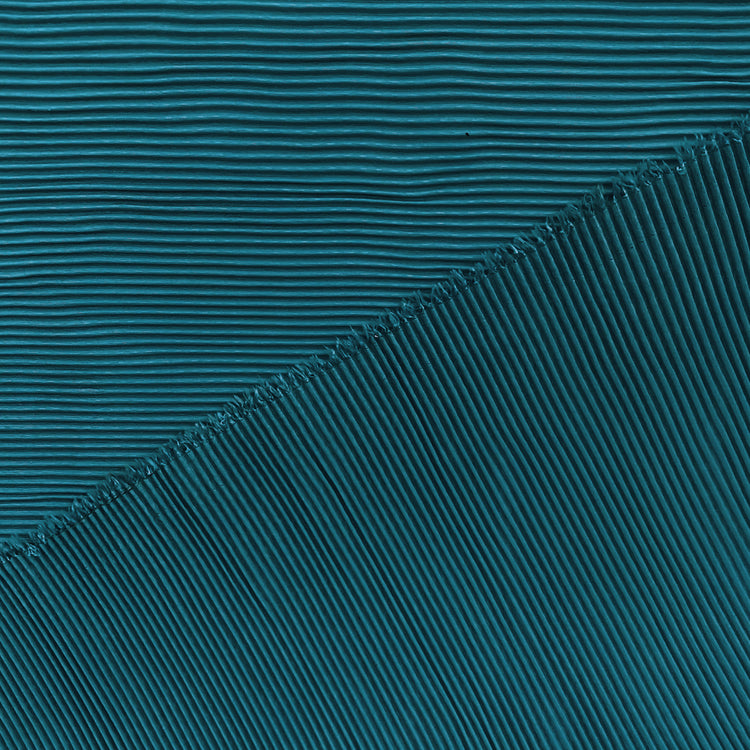 Accordion-Pleated Taffeta - Cadet Blue