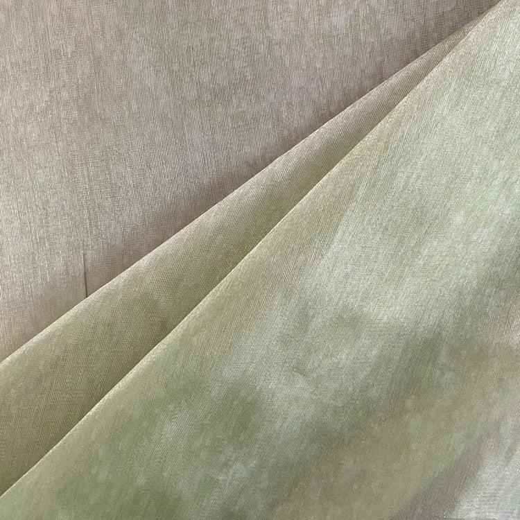 Bleach Spot Shimmer Organza - Pale Moss Green