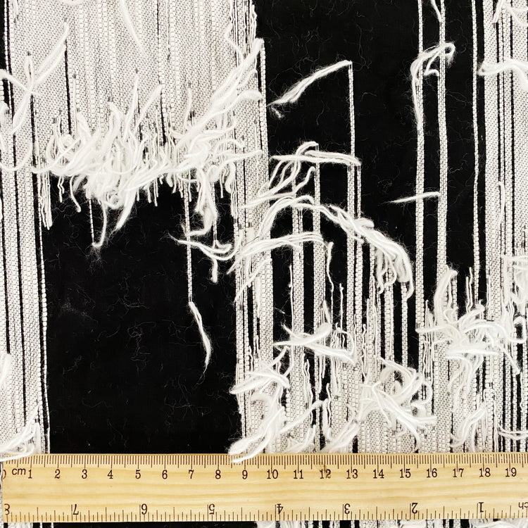 Abstract Large Brush Stroke - Yarn Insert - Black/White