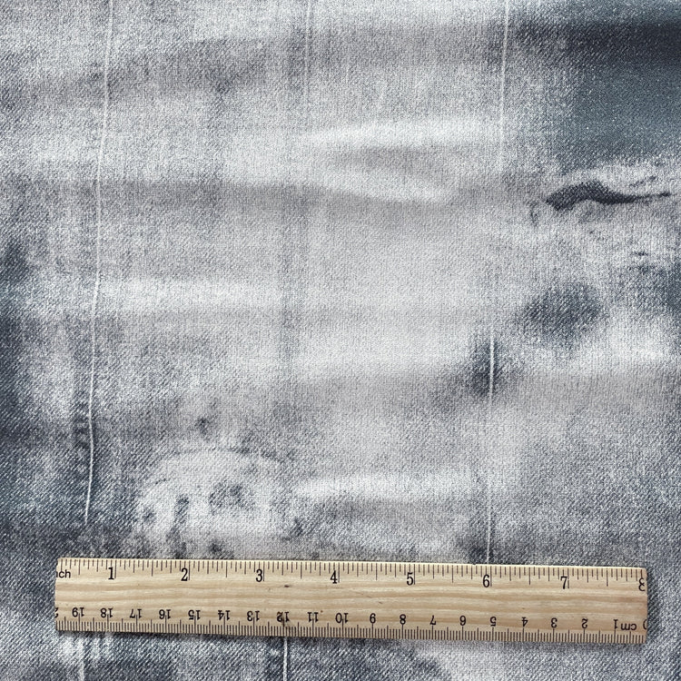 Trompe L'oeil Jean Print Denim - Grey / White
