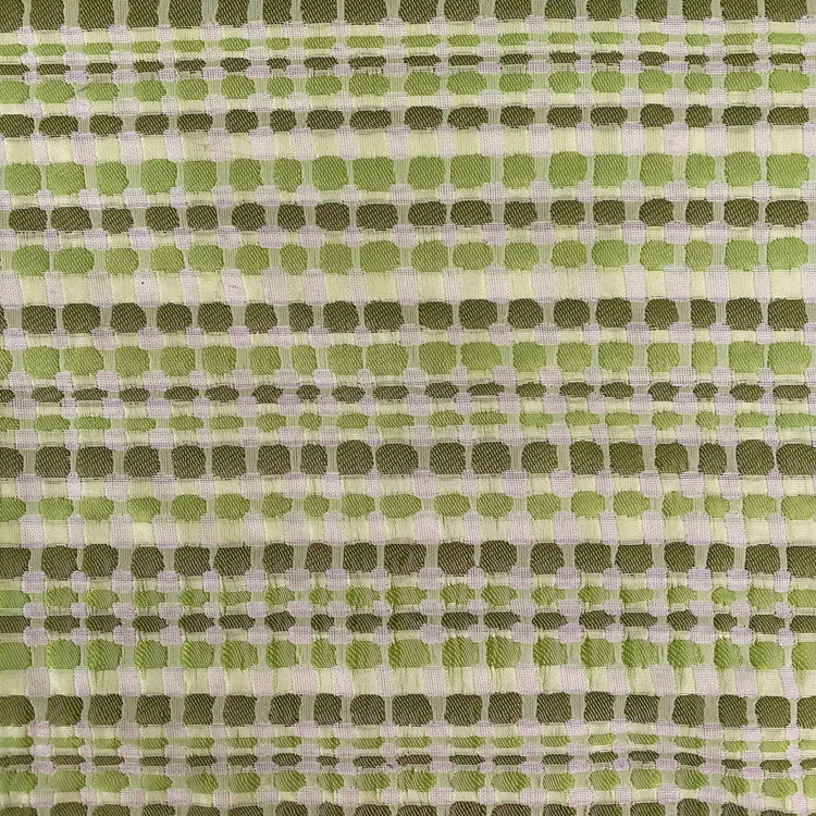 Organic Check Cotton/Poly - Olive/Pale Green