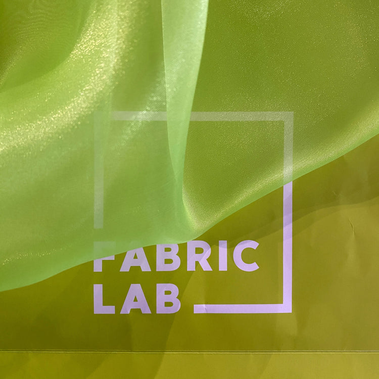 Liquid Shimmer Organza - Neon Lime