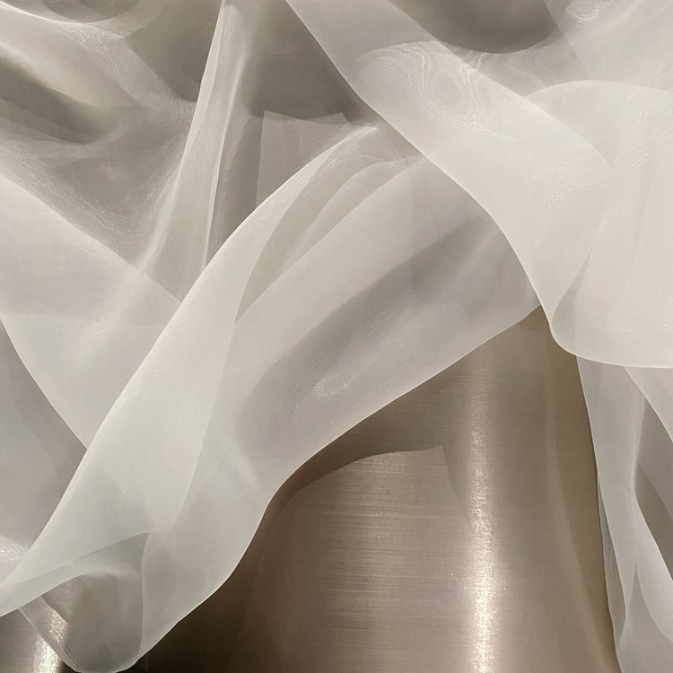 Liquid Shimmer Organza - White