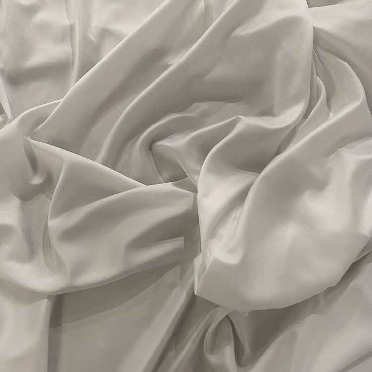 Satin Recycled Polyester - White