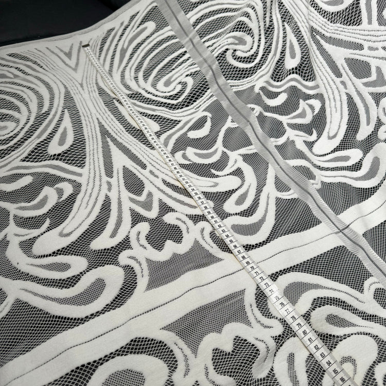Art Deco Panelled Lace - White