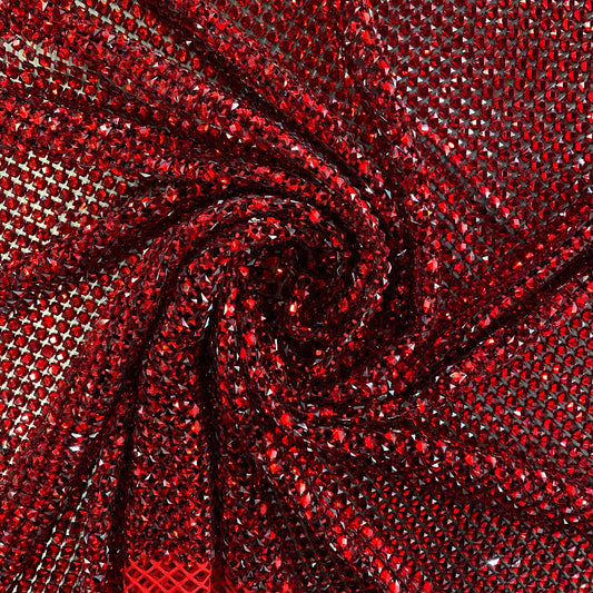 Crystal Glass Mesh - Ruby