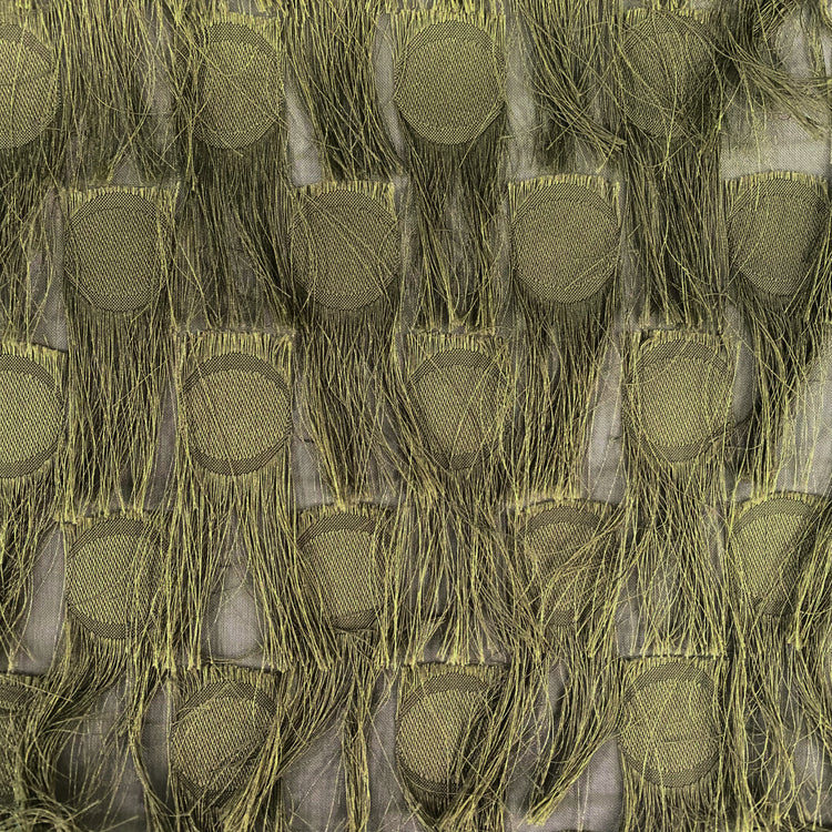 Dobby Fringed Chiffon - Dark Olive