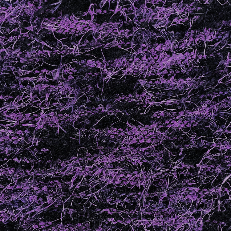 Fancy Cut Pile Raschel Knit - Black/Purple