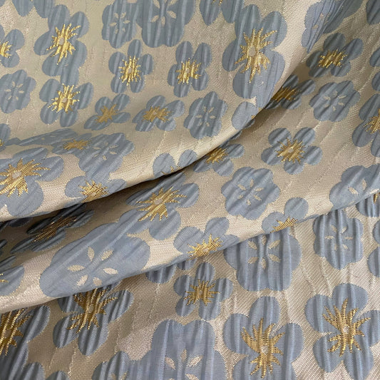 Wrinkle Daisy Brocade - Powder Blue