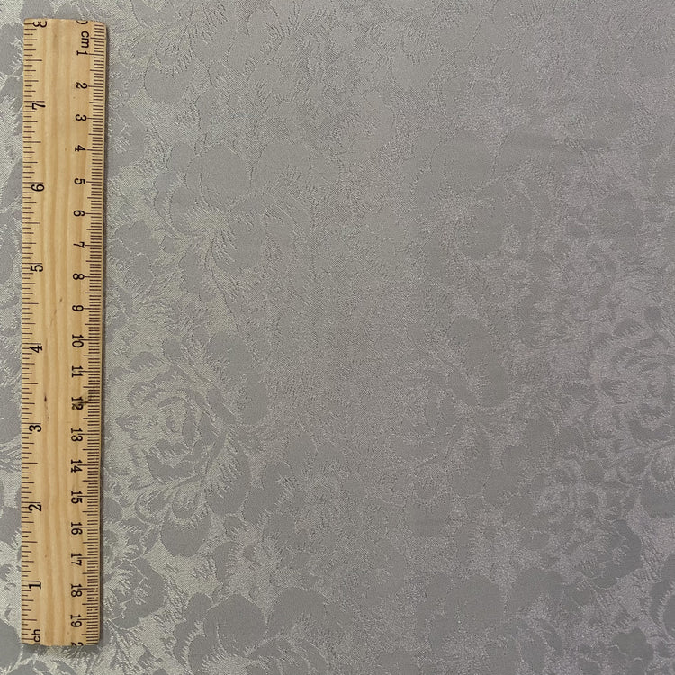 Satin Rose-field Damask - Silver