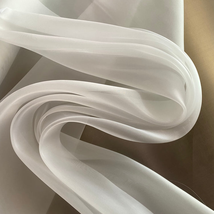 Shimmer Poly/Nylon Organdy (Light Weight Crinoline) - White