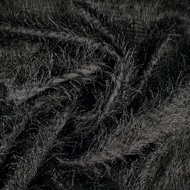 Fringe-Inserted Poplin Pinstripe - Black