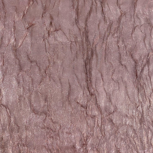 Metallic Creased Satin - Antique Pink Warp, Mushroom Weft