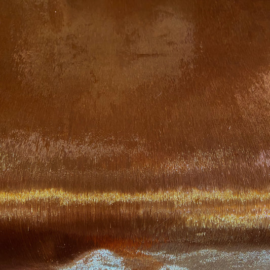 Brushed Metallic Long-pile Velvet - Copper