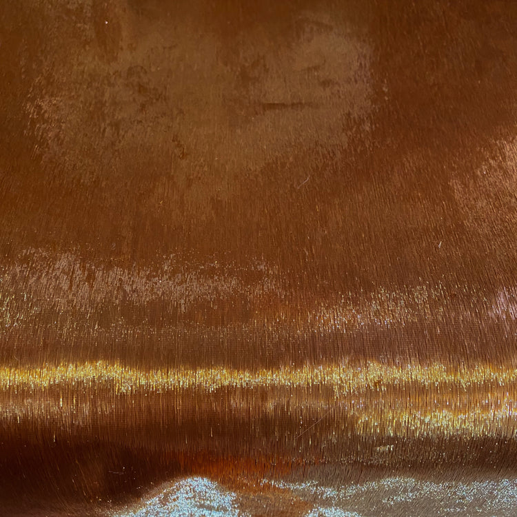 Brushed Metallic Long-pile Velvet - Copper