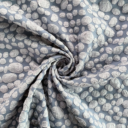 Crinkle Pebble Cloqué - Light Steel Blue