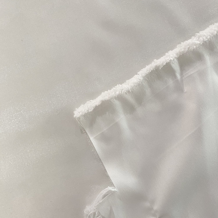 Shimmering Lake Satin - White