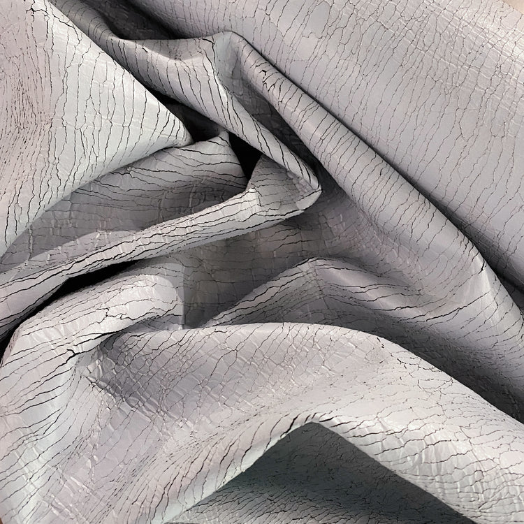 Cracked Paint Bonded Jersey - Pale Powder Blue