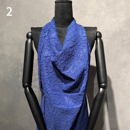 Bonded Crush Creased Chiffon - Royal Blue