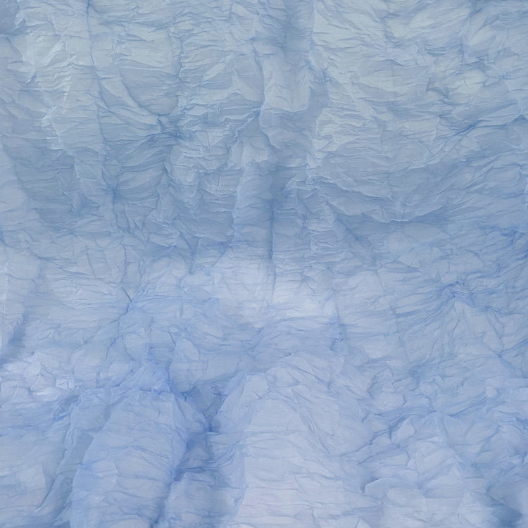 Semi-sheer Plisse Organza - Light Blue