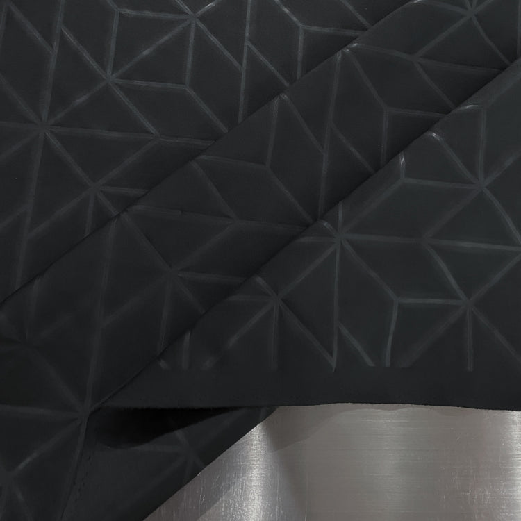 Embossed Geometric Double Knit - Black