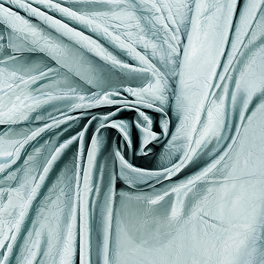 Creased Satin - Duck Egg