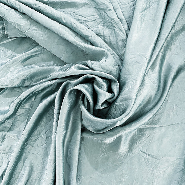 Creased Satin - Duck Egg