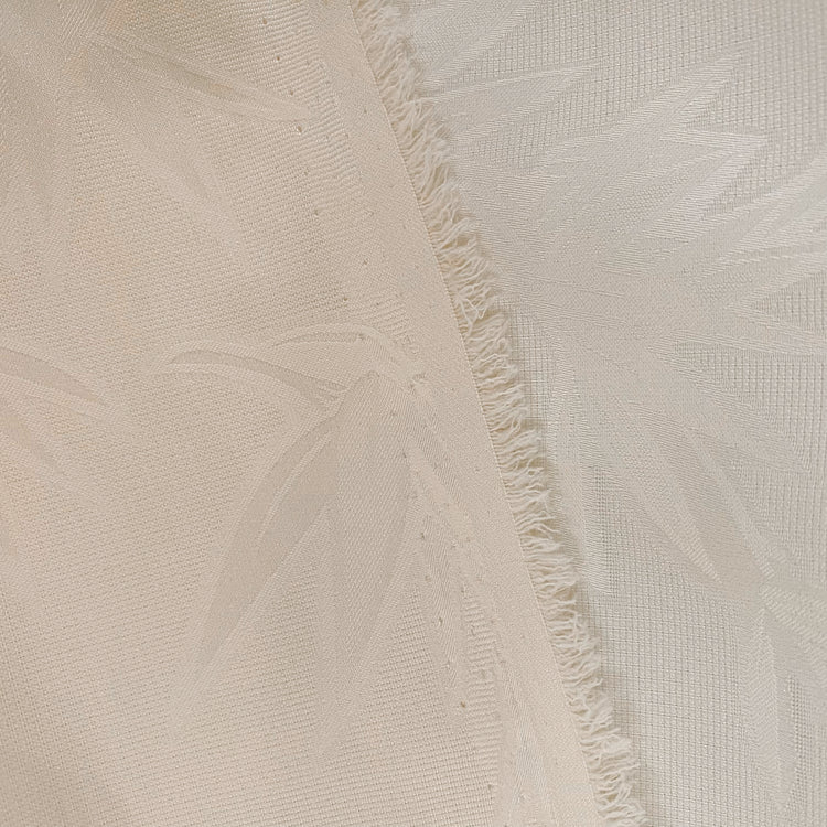Bamboo Flora Damask - Silk Embroidered - Butter Yellow
