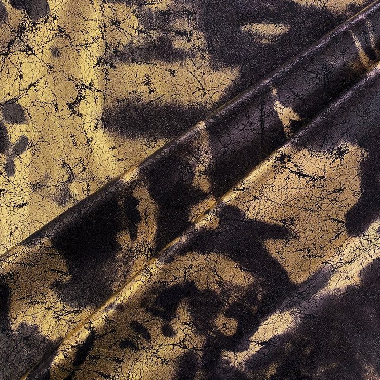 Antiqued Abstract Metallic Foil - Black/Gold