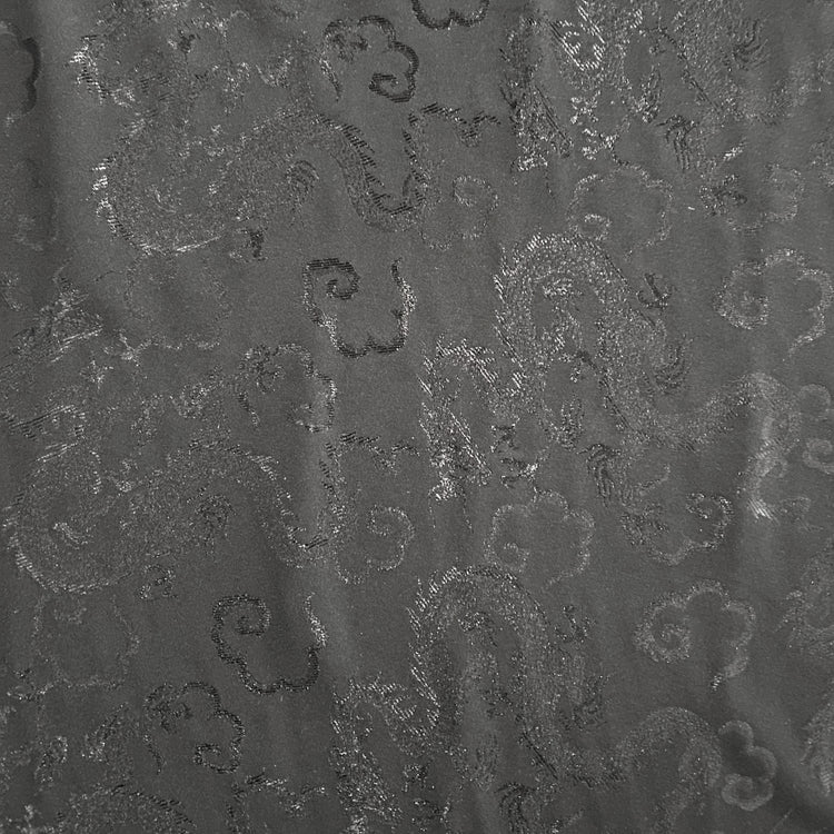 Dragon Satin Damask - Black