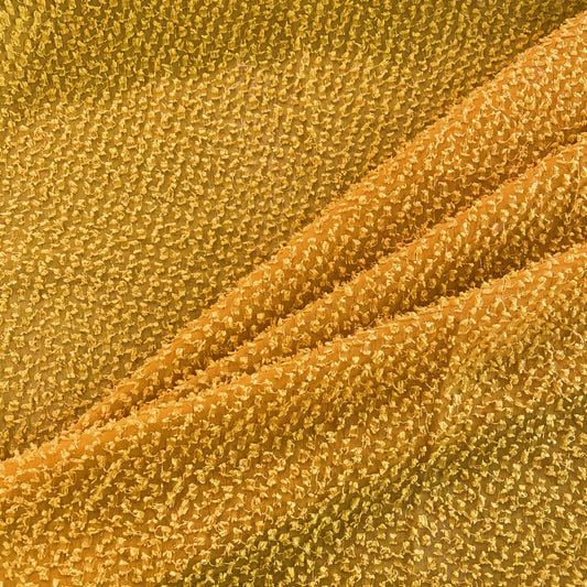 Cut Pile Chiffon - Dark Yellow/Metallic Gold