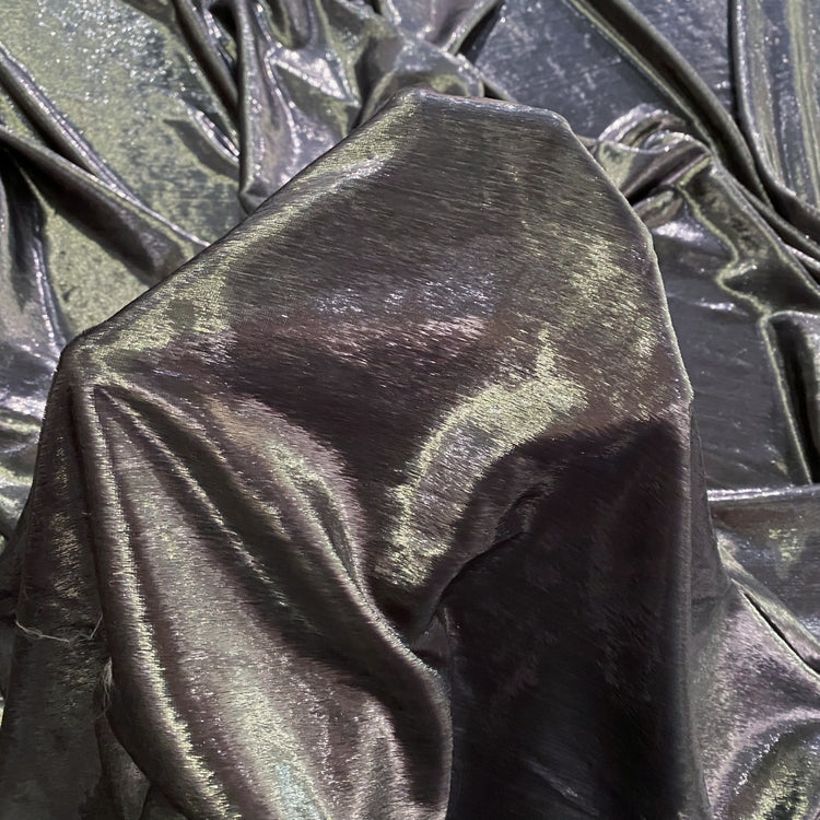 Brushed Metallic Long-pile Velvet - Silver