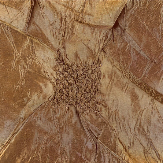 Geometric Boro Puckered Taffeta - Gold