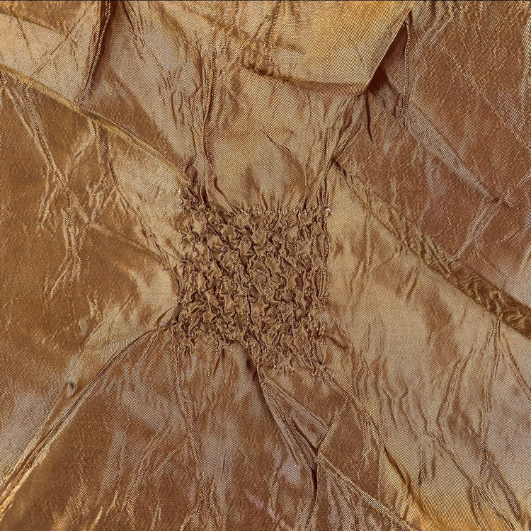Geometric Boro Puckered Taffeta - Gold