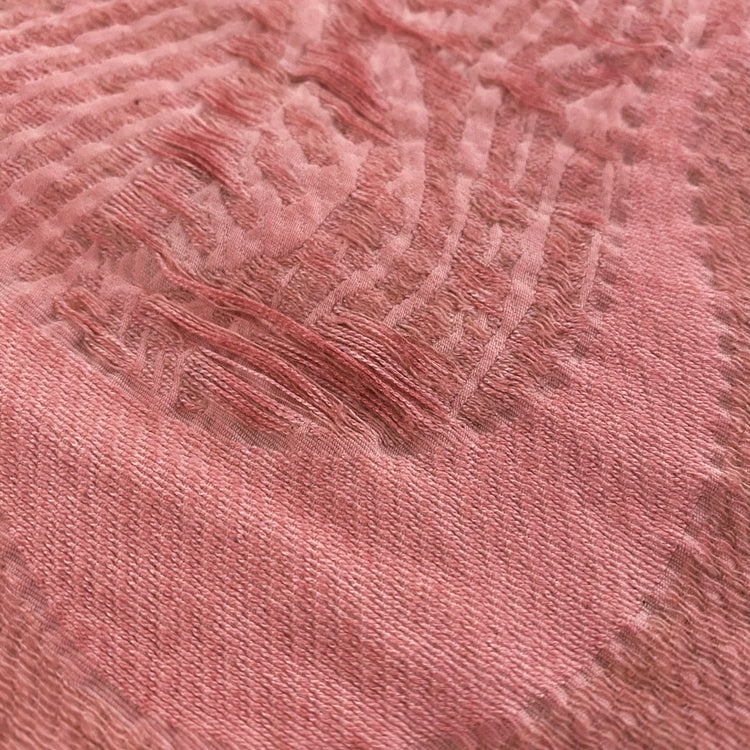 Abstract Swirls Yarn Float Jacquard - Coral