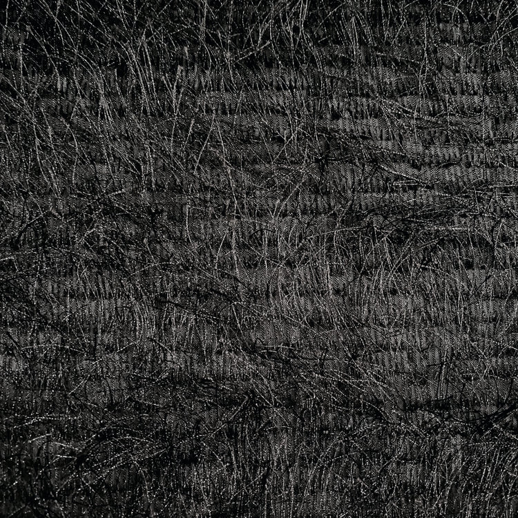 Fringe-Inserted Poplin Pinstripe - Black