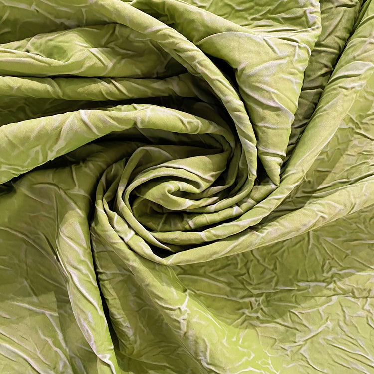 Creased Sateen - Olive