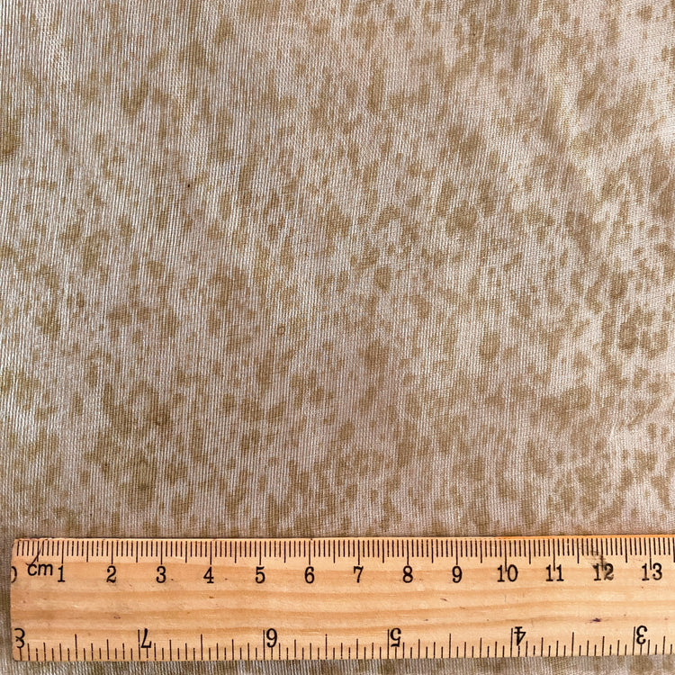 Speckle Stained Shimmer Organza - Antique White / Tan