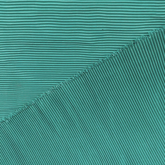 Accordion-Pleated Taffeta - Mid-Turquoise