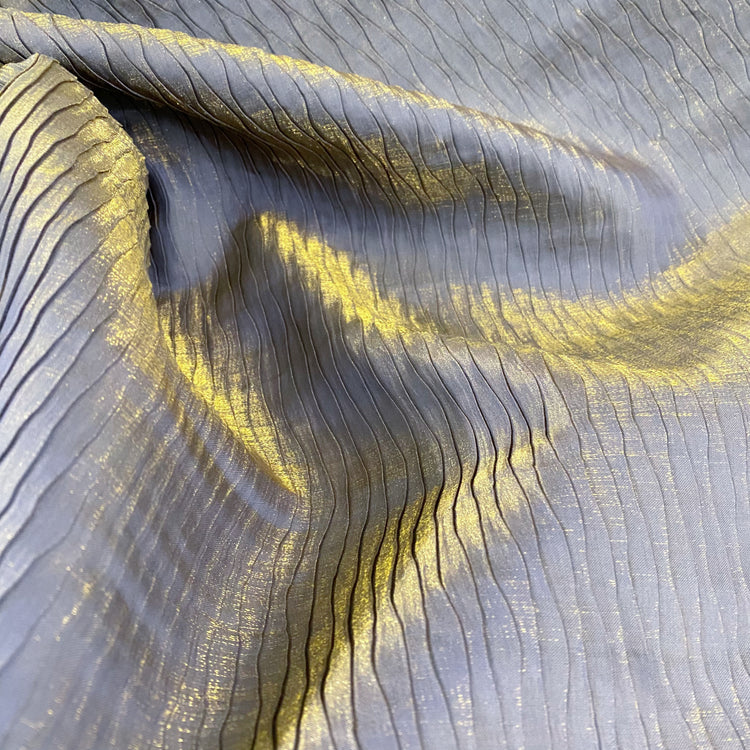 Shot Wave Twill - Blue/Gold