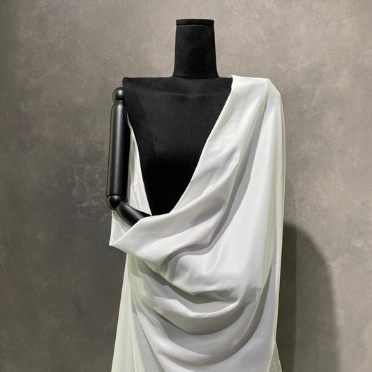 Satin Recycled Polyester - White