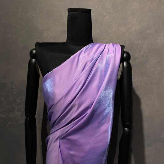 Glacé Shot Charmeuse - Thistle / Cyan