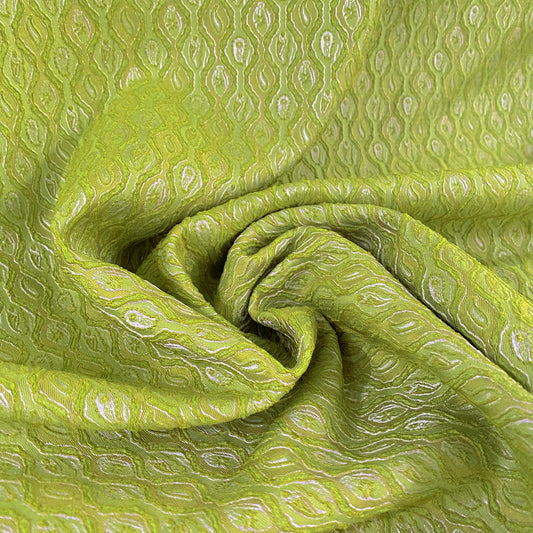 Raised Geometric Jacquard -  Green