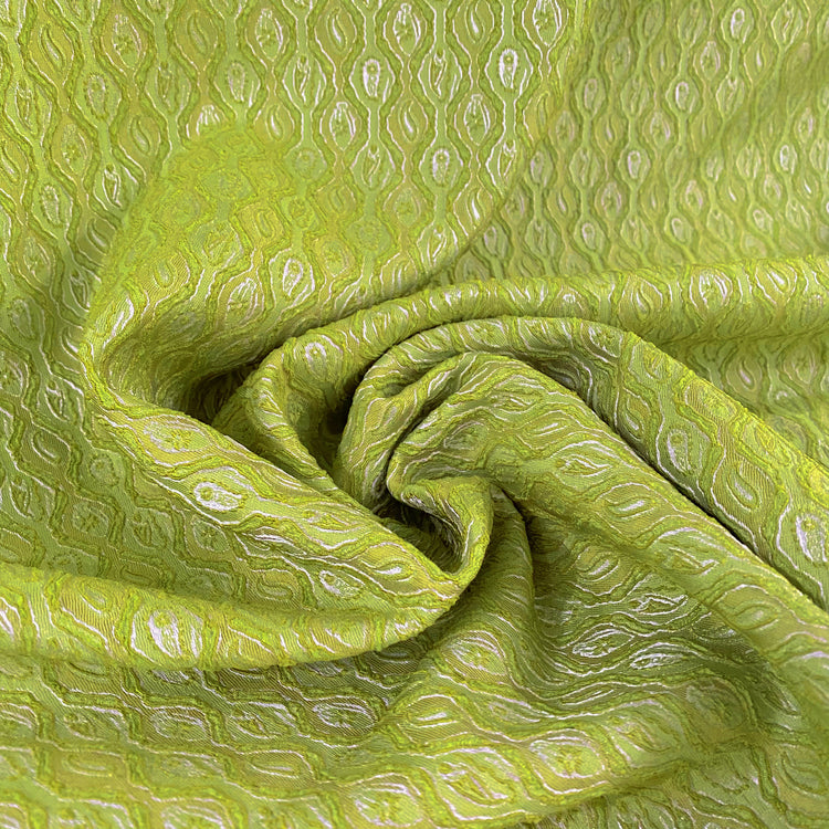 Raised Geometric Jacquard - Green