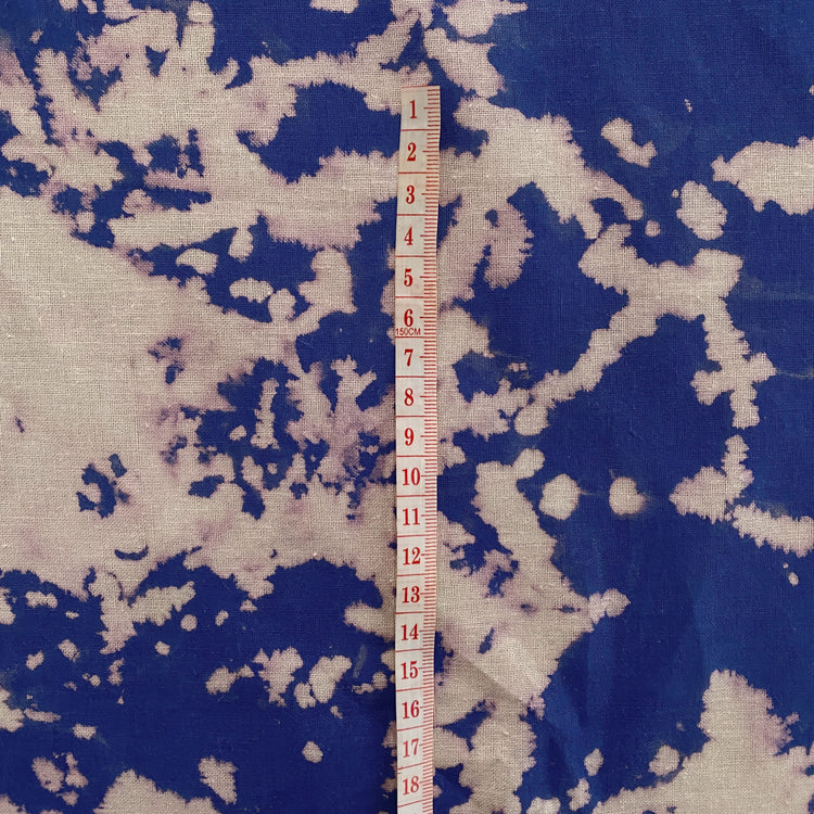 Pigmented Tie Dye Linen Poplin - Blue / White