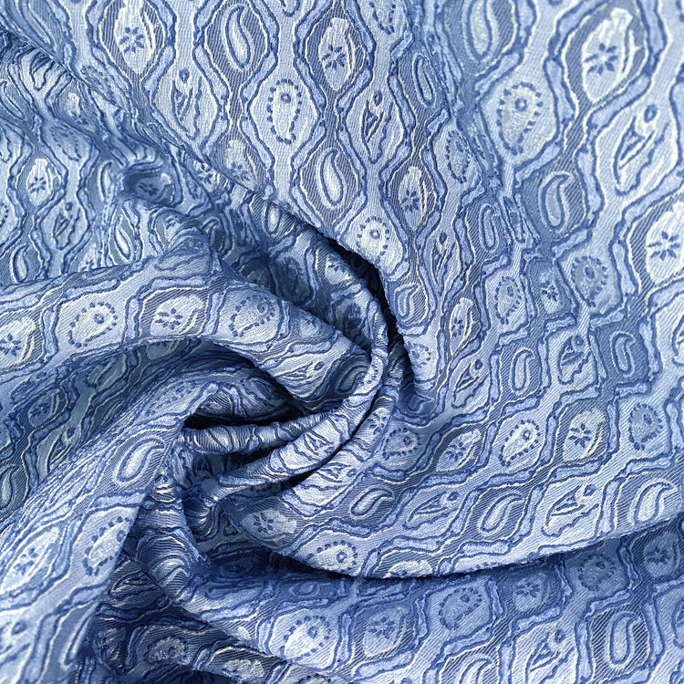 (Remnant) Raised Geometric Jacquard - Lavender/Blue - 0.95m