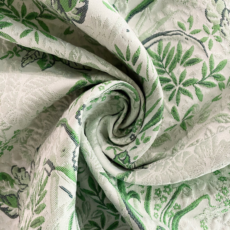 Botanical Cloqué Jacquard - Spring Green / Honeydew / White